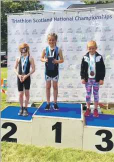  ??  ?? Isla McKinnon secured third place in her age group after Ella Morrison in second and Olivia Lyne in first.