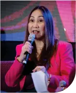  ?? ?? Abigail Tina del Rosario, president and Chief Executive Officer of Maybank Philippine­s