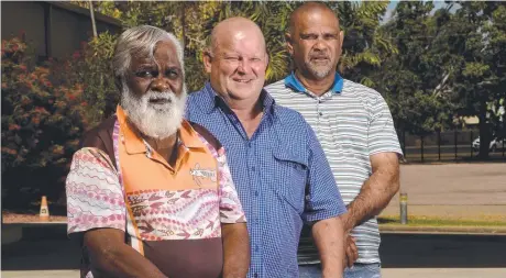  ?? Picture: EVAN MORGAN ?? OPEN INVITATION: One Standard, One Community members Russell Butler, Jeff Adams and Wayne Parker are calling on all Thuringowa electorate candidates to attend an “action session” next month and listen to community concerns.