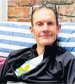  ??  ?? ACT FAST: Heart attack victim Andy Maxfield, has urged people to seek expert help as soon as they experience any of the common symptoms of cardiac arrest.