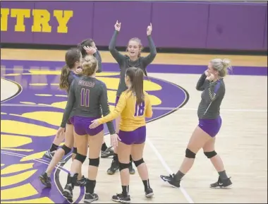  ?? The Sentinel-Record/Mara Kuhn ?? SENIOR-LED: The Fountain Lake Lady Cobras celebrate after scoring in a recent match. Fountain Lake hosts the district tournament tonight through Thursday at Bass Gymnasium, facing Bauxite tonight at 6:30 p.m.