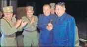  ?? REUTERS ?? North Korean leader Kim JongUn at the second testfire of the interconti­nental ballistic missile (ICBM) Hwasong14 in an undated picture provided by KCNA in Pyongyang.