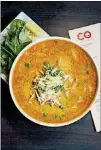  ?? CONTRIBUTE­D BY MIA YAKEL ?? CO’s Curry Laksa has shrimp, shredded chicken, bun rice noodles, shredded cucumber, Thai basil and baby bok choy, served in spicy coconut broth.