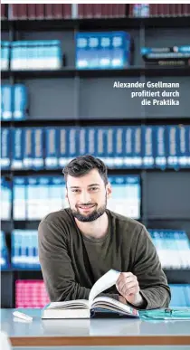  ??  ?? Alexander Gsellmann profitiert durch die Praktika