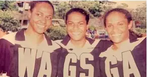  ?? ?? The Vugakoto sisters who represente­d Fiji in the 1995 South Pacific Games, from left: Tuipolotu McLenan, Timaima Vulimailau­cala, and Vasiti Vugakoto