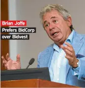  ??  ?? Brian Joffe Prefers BidCorp over Bidvest