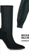  ??  ?? GIORGIO ARMANI P.V.P. 890€ BOTA DE MEDIA CAÑA DE TERCIOPELO Y MALLA CON TACÓN DE AGUJA