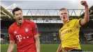  ??  ?? Beim Spiel des FC Bayern gegen Dortmund tritt der Weltfußbal­ler gegen das Top-Talent der Liga an