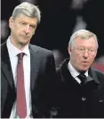  ??  ?? Arch rivals: Wenger and United manager Sir Alex Ferguson