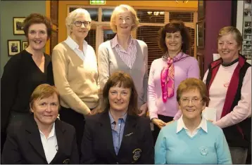  ??  ?? Winners of recent ladies’ competitio­ns in New Ross. Back (from left): Geraldine Mackey, Mary Kavanagh, Mary Shannon, Mary Maher, Teresa Foley. Front (from left): Anne Curtis (lady President), Marie Therese Wall (lady Captain), Elsie Redmond.