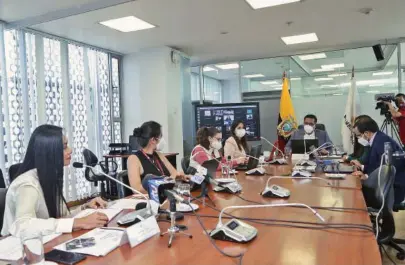 ?? CORTESÍA ?? kLa Comisión de Relaciones Internacio­nales recibió a Jeannine Cruz para tratar sobre la Ley de Libertad de Expresión.