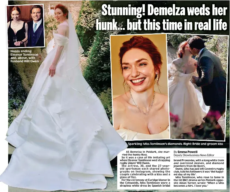 Stunning! Demelza weds her hunk... but this time in real life - PressReader