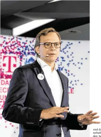  ?? BILD: SN/T-MOBILE ?? T-Mobile-Chef Bierwirth verheißt einen Quantenspr­ung.