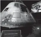  ?? ELAINE THOMPSON/AP ?? The NASA Apollo 11 command module Columbia