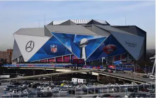  ?? (Kirby Lee, USA Today Sports) ?? ATLANTA’S MERCEDEZ-BENZ Stadium hosts Super Bowl 53. The kick-off is Monday at 1:30 a.m.