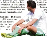  ?? Foto: Karin Tautz ?? Zum sechsten Mal in Folge blieben Tobias Kirschner und der Bezirksli ga Absteiger FC Horgau ohne Sieg.