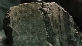  ?? AP ?? NO MARTIANS, JUST WATER: The meteorite labeled ALH84001 is held in the hand of a scientist at a Johnson Space Center lab in Houston, Aug. 7, 1996.