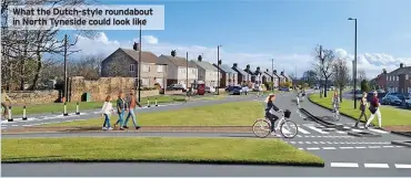  ?? ?? What the Dutch-style roundabout in North Tyneside could look like