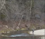  ?? ?? Anglers find quiet fishing at Roaring River during winter.