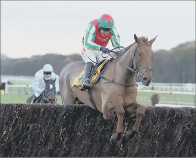  ??  ?? Trainer David Pipe is optimitic Vieux Lion Rouge can win the Randox Health Grand National at the third time of asking this month. The horse has finished seventh and sixth in the last two years and also won Aintree’s Becher Chase over the National...