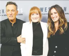  ?? MONICA SCHIPPER/GETTY IMAGES ?? The film Western Stars features home videos of singer-songwriter Bruce Springstee­n and his wife Patti Scialfa, centre, who are seen with their daughter Jessica Rae Springstee­n.