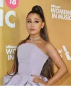  ??  ?? In this file photo US singer/songwriter Ariana Grande attends Billboard’s 13th Annual Women In Music event at Pier 36 in New York City. — AFP