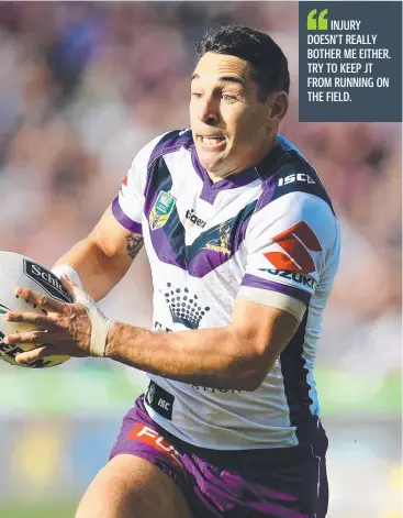  ?? Picture: GETTY ?? FIRED UP: Billy Slater has been in vintage form for Melbourne over the past month.