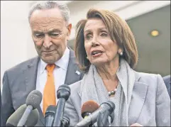  ??  ?? What were they thinking? Chuck Schumer and Nancy Pelosi’s tepid, half-hearted impeachmen­t case did the nation a huge disservice.