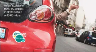  ??  ?? OuiCar s’appuie sur un réseau de 2,3 millions d’utilisateu­rs et plus de 30 000 voitures.