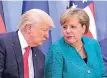  ?? FOTO: DPA ?? Am Freitag besucht Angela Merkel US-Präsident Donald Trump im Weißen Haus.