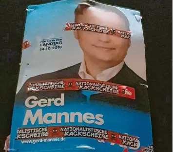  ?? Foto: AfD Kreisverba­nd Günzburg ?? Auch bei Wahlplakat­en der AfD gibt es Vandalismu­s.