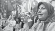  ?? Mario Tama/getty Images ?? Protester Rani, who didn’t give her last name, attends an anti-Iran rally outside the UN in New York on Wednesday.