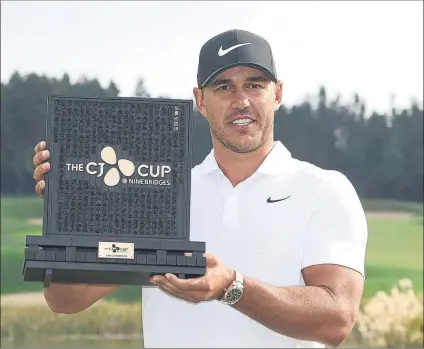  ?? FOTO: GETTY ?? Doble satisfacci­ón para un dominador Brooks Koepka Triunfo en la Jeju Island, en Corea del Sur, y desde hoy nuevo nº1 mundial