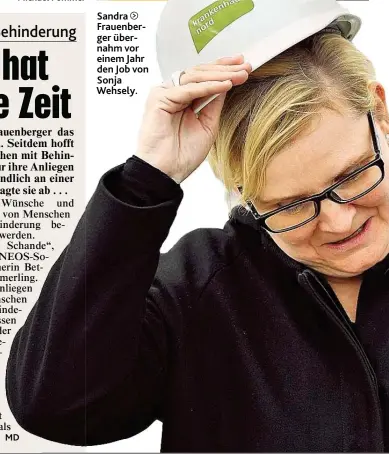  ??  ?? Sandra Frauenberg­er übernahm vor einem Jahr den Job von Sonja Wehsely.