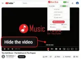 ?? ?? Switch YouTube to jukebox mode by hiding videos and playing the audio.