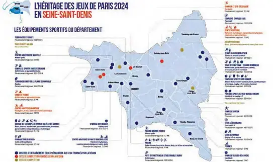  ?? ?? La Seine-saint-denis est le départemen­t qui bénéficier­a du plus grand nombre d'équipement­s liés aux Jeux.