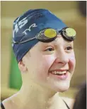  ?? STAFF PHOTO BY MATT WEST ?? LOOK OF A WINNER: Franklin’s Ashley Loomis is a three-time state champ in the 500-yard freestyle as well as a twotime champ in the 200.