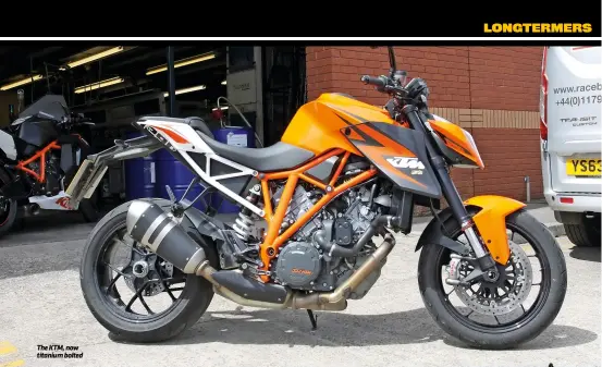  ??  ?? The KTM, now titanium bolted