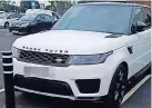  ?? ?? The stolen Range Rover Sport