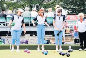  ??  ?? Good shot Ayr Craigie Ladies in action