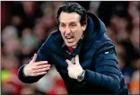  ??  ?? ENERGY: Unai Emery drives his team on yesterday