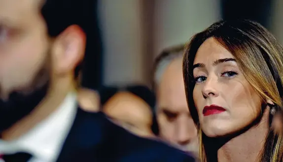  ?? (Imagoecono­mica) ?? Pensierosa Maria Elena Boschi, 36 anni, sottosegre­taria alla presidenza del Consiglio, ieri al Colle per lo scambio di auguri del capo dello Stato con le alte cariche istituzion­ali