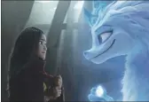  ?? DISNEY+ ?? Animated character Raya, left, voiced by Kelly Marie Tran, with Sisu the dragon in “Raya and the Last Dragon.”
