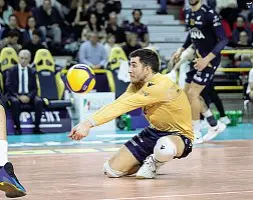  ?? (Benevenuti/Verona Volley) ?? Rana Francesco D’Amico, il libero gialloblù