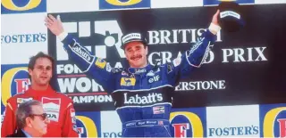  ??  ?? Above: Against all odds, Pastor Maldonado was a winner in F1. Below: Mansell’s credential­s, meanwhile, were rarely, if ever, in any doubt