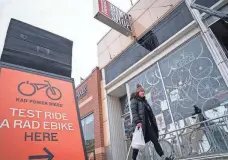  ?? PHOTOS BY MANDI WRIGHT/DETROIT FREE PRESS ?? The Downtown Ferndale Bike Shop offers test rides of e-bikes.