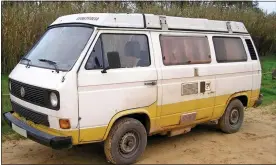  ??  ?? DISTINCTIV­E:
The VW T3 Westfalia that has been linked to Brueckner