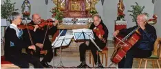  ?? Foto: Walter Kleber ?? Das Collegium Musicum Vesperbild widmete heuer das Benefizkon­zert in der Filial kirche Münster seinem verstorben­en Flötisten Utz Urbach.