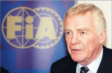  ??  ?? Max Mosley, durante su etapa como presidente de la Federación Internacio­nal de Automovili­smo.