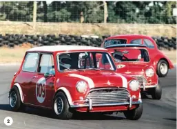  ?? ?? 2. Leading another Mini and a Minor 1000 around the sweeper at Ruapuna.